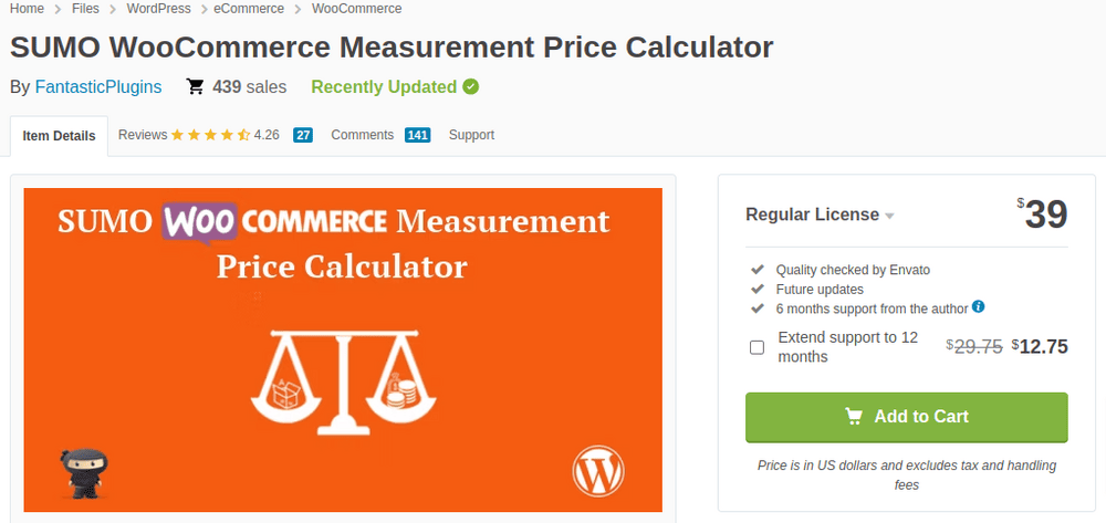 SUMO WooCommerce Measurement Price Calculator