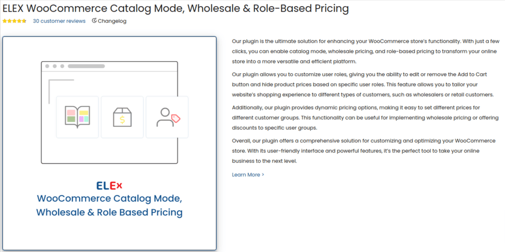 ELEX WooCommerce Catalog Mode Wholesale & Role-Based Pricing